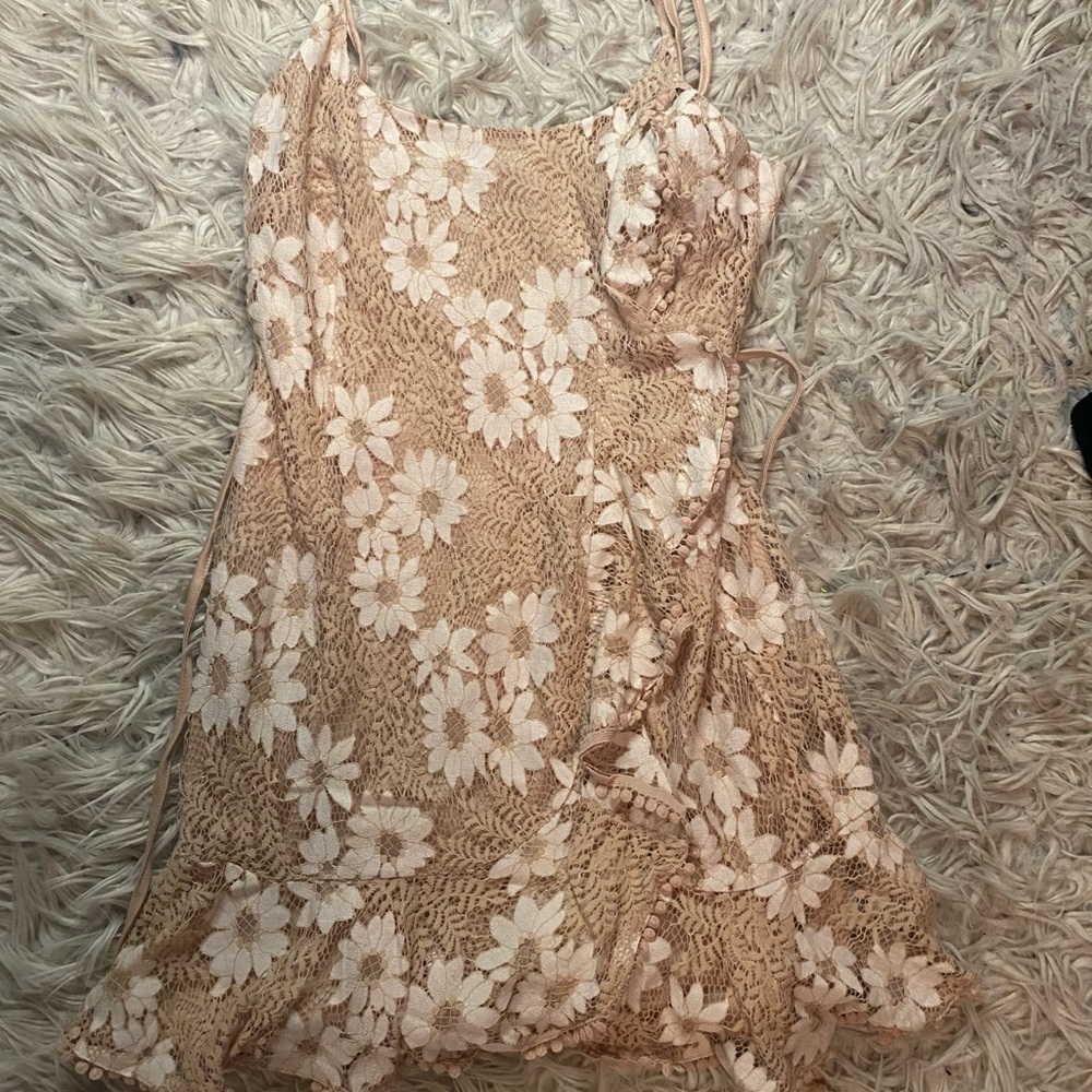 Nude floral dress
